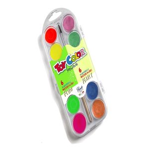 Акварелни бои 12 цвята перлени флоурисцент Toy Color 705