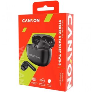 Безжични слушалки Canyon TWS-5 черни