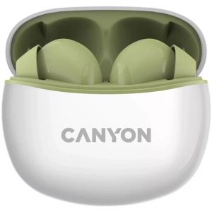Безжични слушалки Canyon TWS-5 зелени