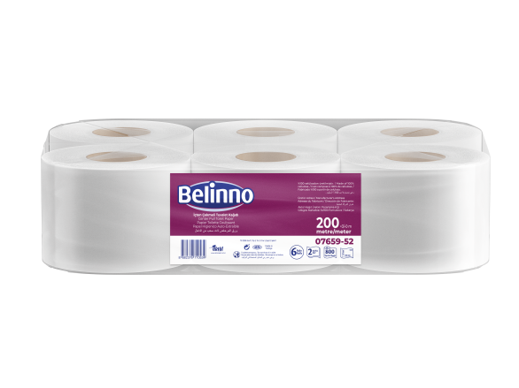 Тоалетна хартия на ролка с централно развиване Т8 200м , 1 бр