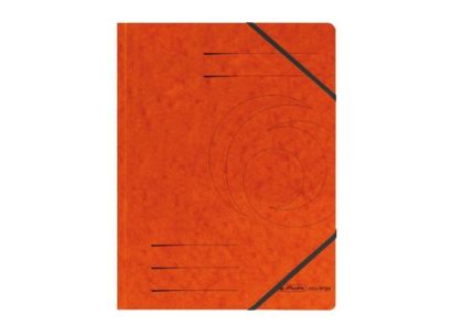 Картонена папка с ластик Herlitz оранжева