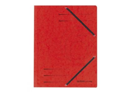 Картонена папка с ластик Herlitz червена