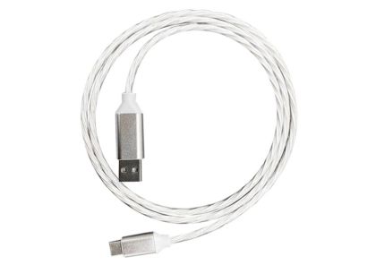 Кабел за телефон USB-C to Lightning 1m лед цвят rainbow