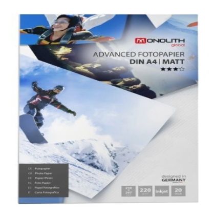 Фото хартия А4  Monolith 220 грама 20 листа мат