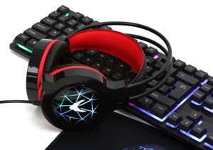 Геймърски комплект мишка, клавиатура, слушалки и пад, Varr 45547