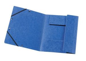 Картонена папка с ластик Herlitz синя