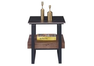 Помощна холна маса ALAS - орех / черно