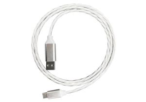 Кабел за телефон USB-C to Lightning 1m лед цвят rainbow