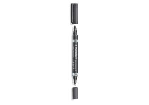 Двувърх перманентен маркер Staedtler Duo 348 F и М, черен