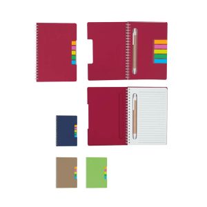 Еко тефтер с еко химикалка, 70 листа с редове, RCPNT-26